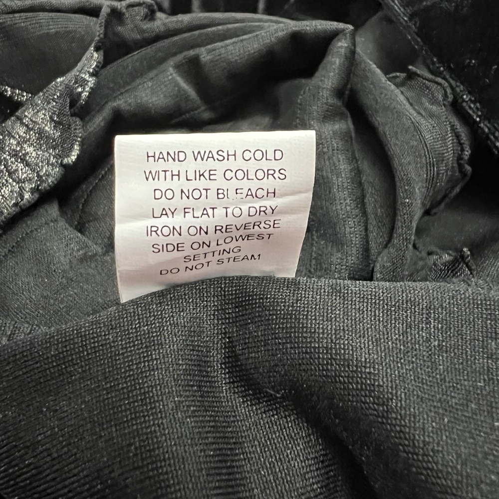 Notations Black Velvet Jacket Silver‎ Ruffle Tank Twinset Women's Size Small - Picture 8 of 8